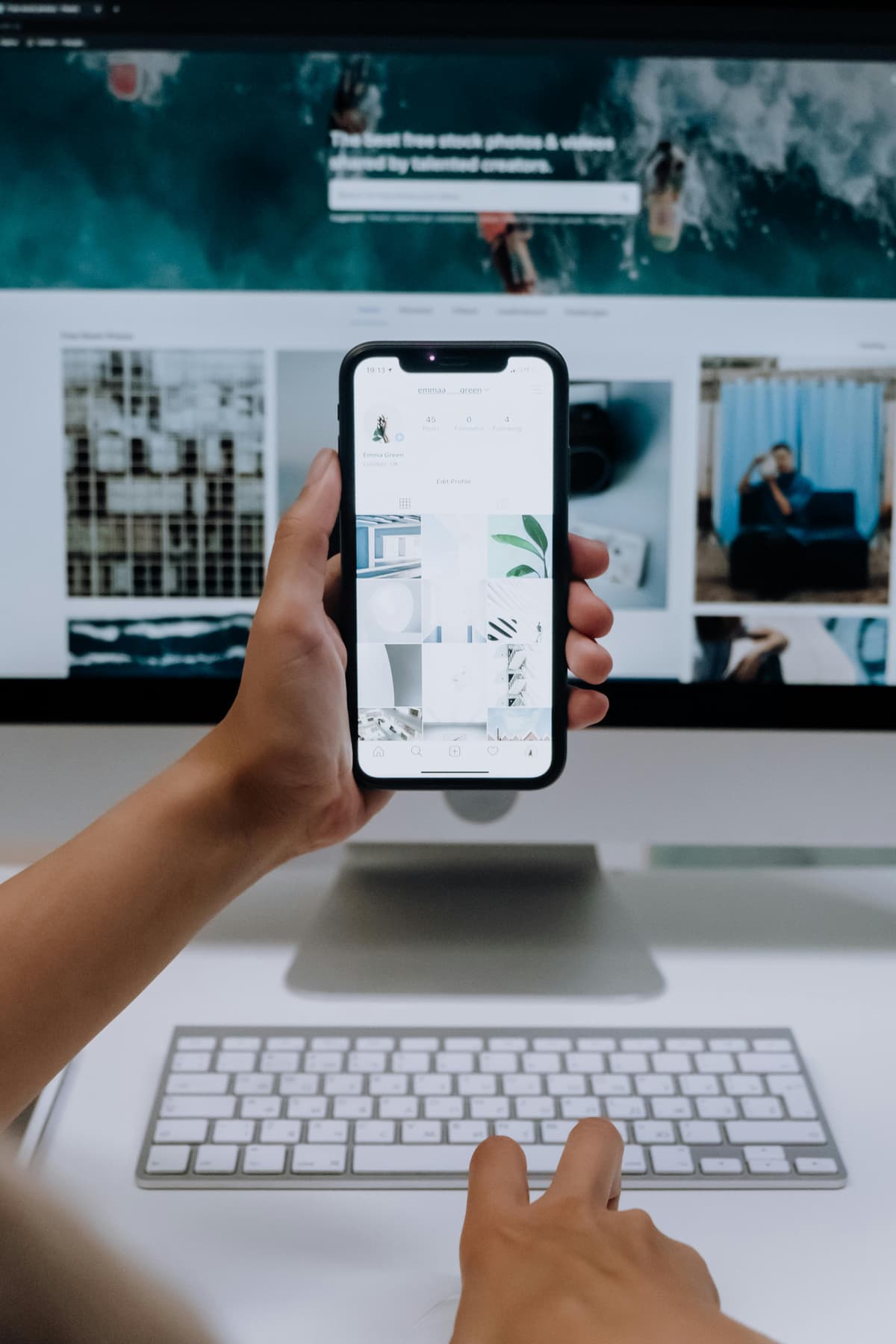 A mobile phone and a keyboard design on paper